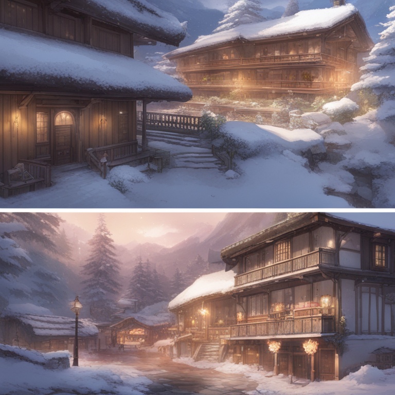 雪屋温泉旅馆120M,雪屋温泉旅馆，隐匿于皑皑白雪中的120M²温暖天地