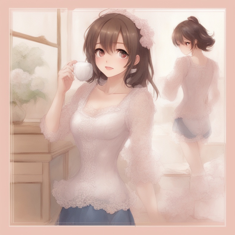 蕾丝打底衫妈妈,蕾丝打底衫，妈妈的时尚与温情