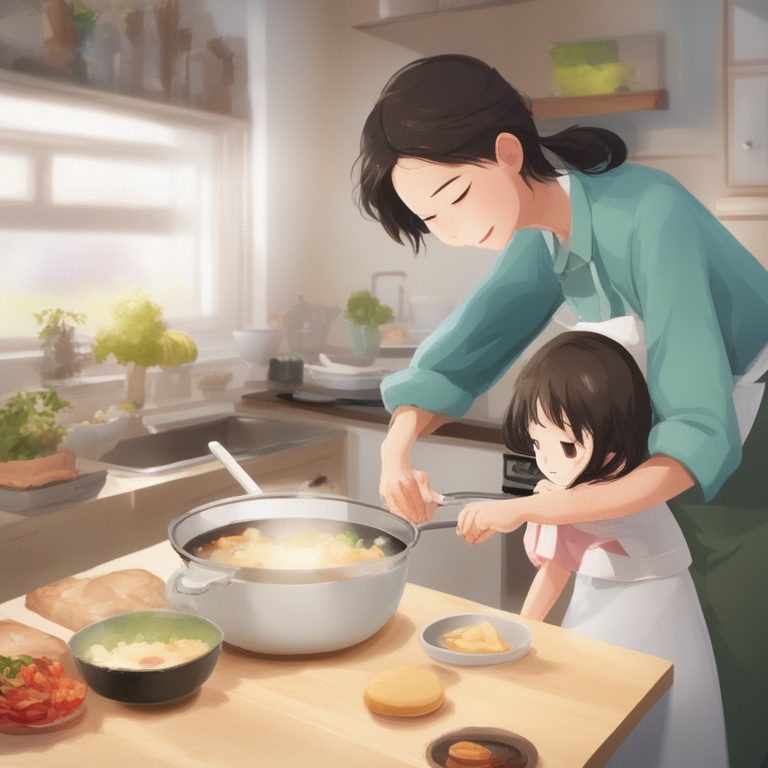 中午妈妈在厨房做饭,中午的厨房交响曲——妈妈的美食之旅