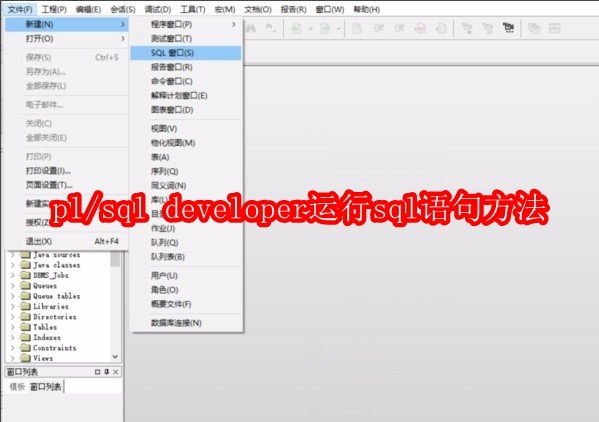 pl/sql developer怎么运行sql语句